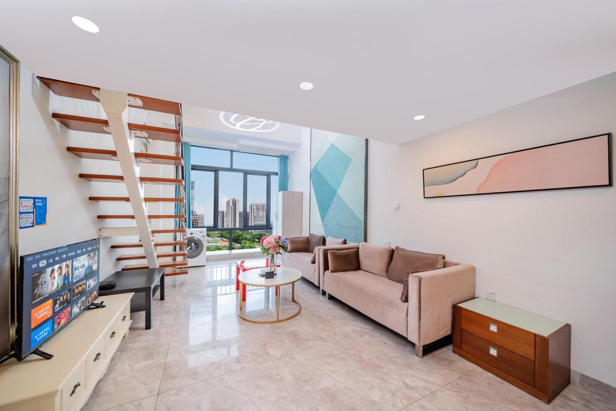 April Fair Duplex Apartment Guangzhou South Railway Station Ao Yuan Yue Shi Dai Branch Exterior foto